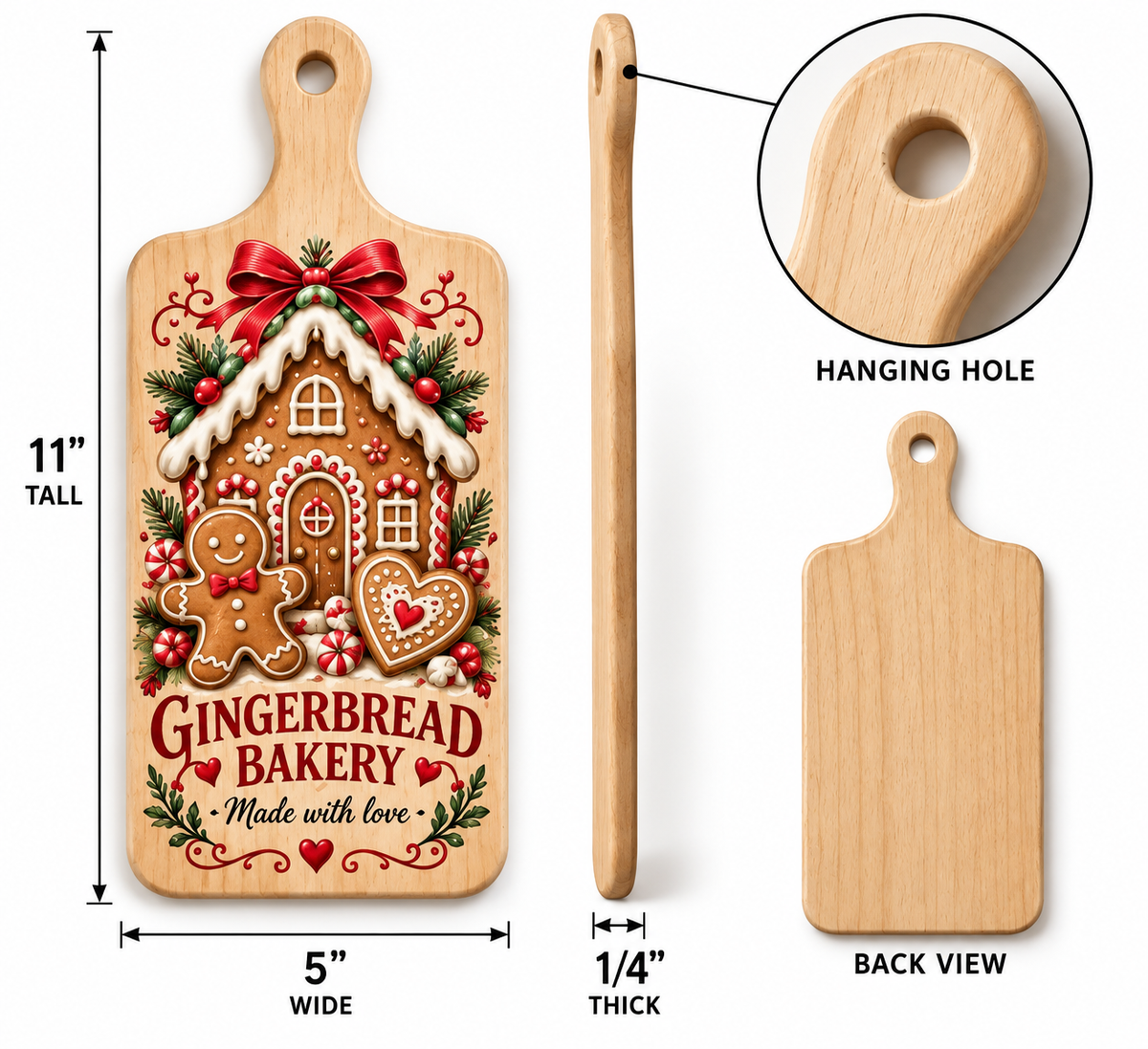 Christmas Decorative Mini Cutting Boards – Choose Your Design | UV Printed or Laser Engraved