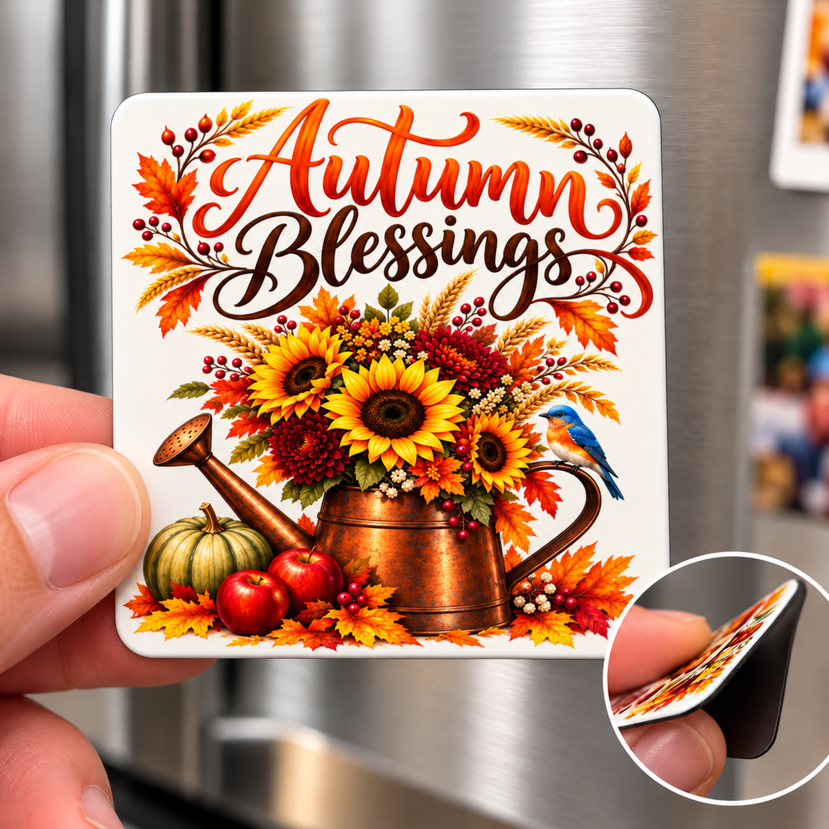 Autumn Blessings Refrigerator Magnets – Set of 2
