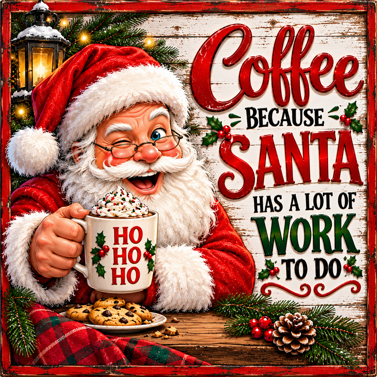Christmas Coffee Ceramic Coasters – Mix & Match Your Favorites | UV Printed Set of 2