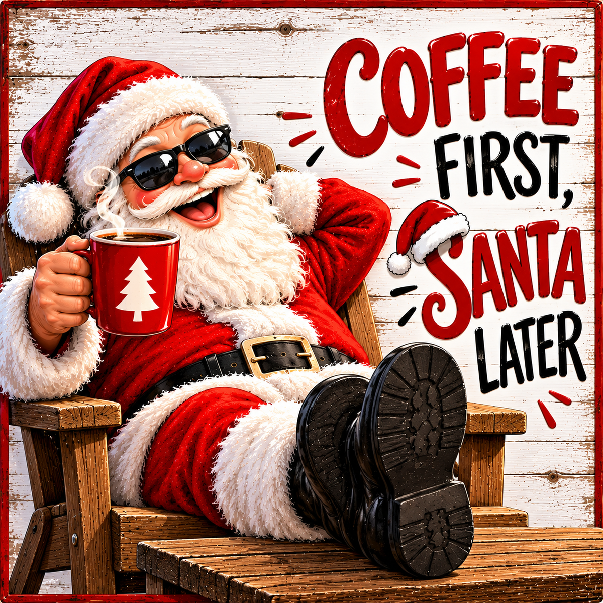 Christmas Coffee Ceramic Coasters – Mix & Match Your Favorites | UV Printed Set of 2