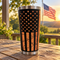 We the People Eagle & Flag 30 oz Tumbler with Lid & Straw