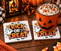 Trick or Treat Halloween – Set of 2 Ceramic Coasters