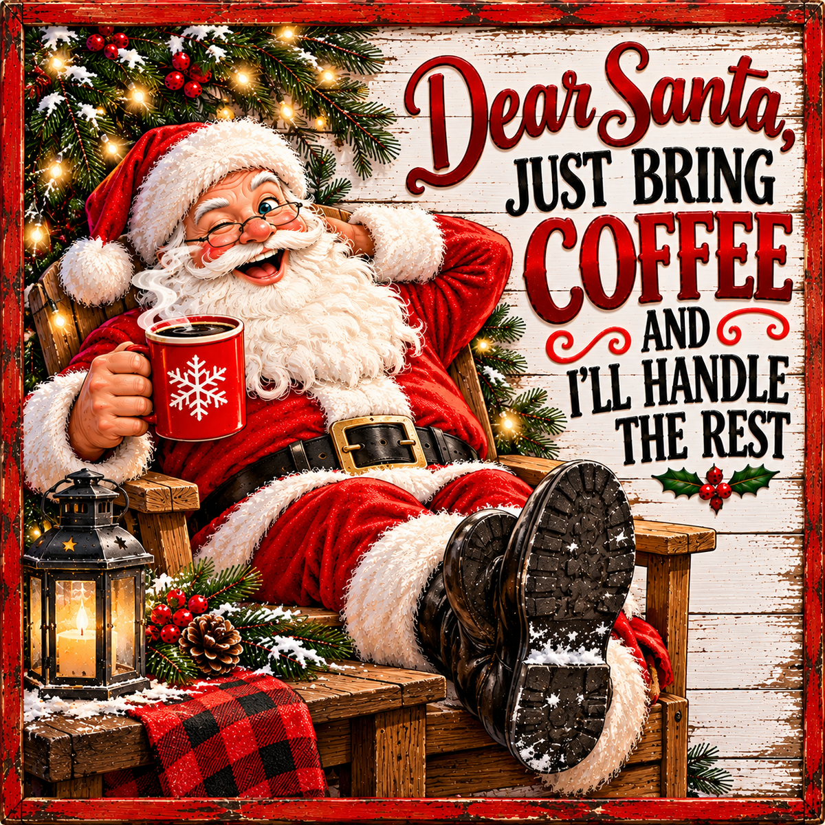 Christmas Coffee Ceramic Coasters – Mix & Match Your Favorites | UV Printed Set of 2