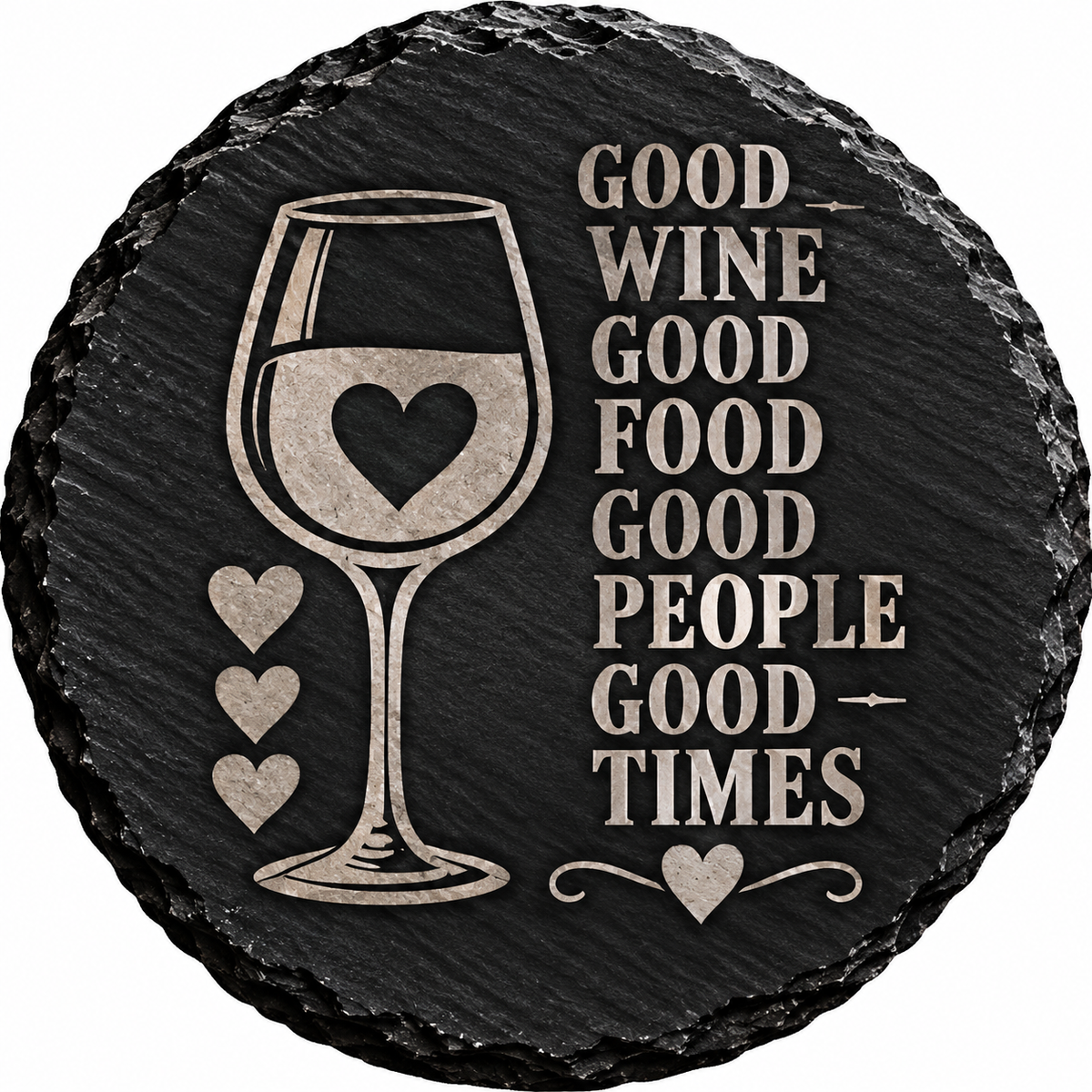 Wine Lover's Collection – Set of 2 Laser Engraved Slate Coasters