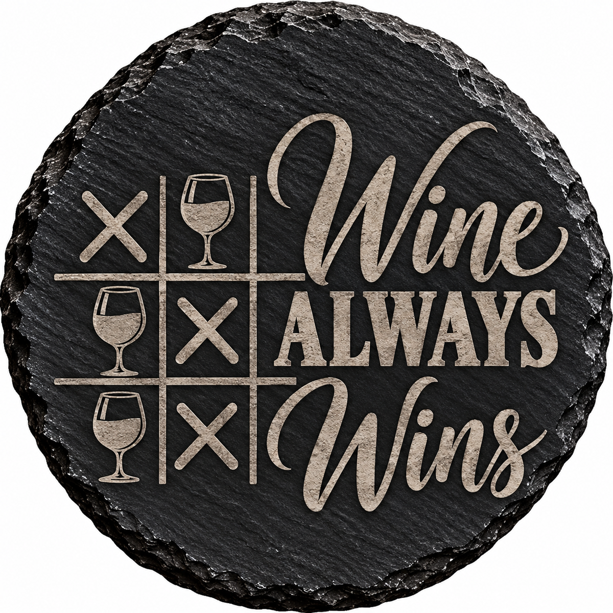 Wine Lover's Collection – Set of 2 Laser Engraved Slate Coasters