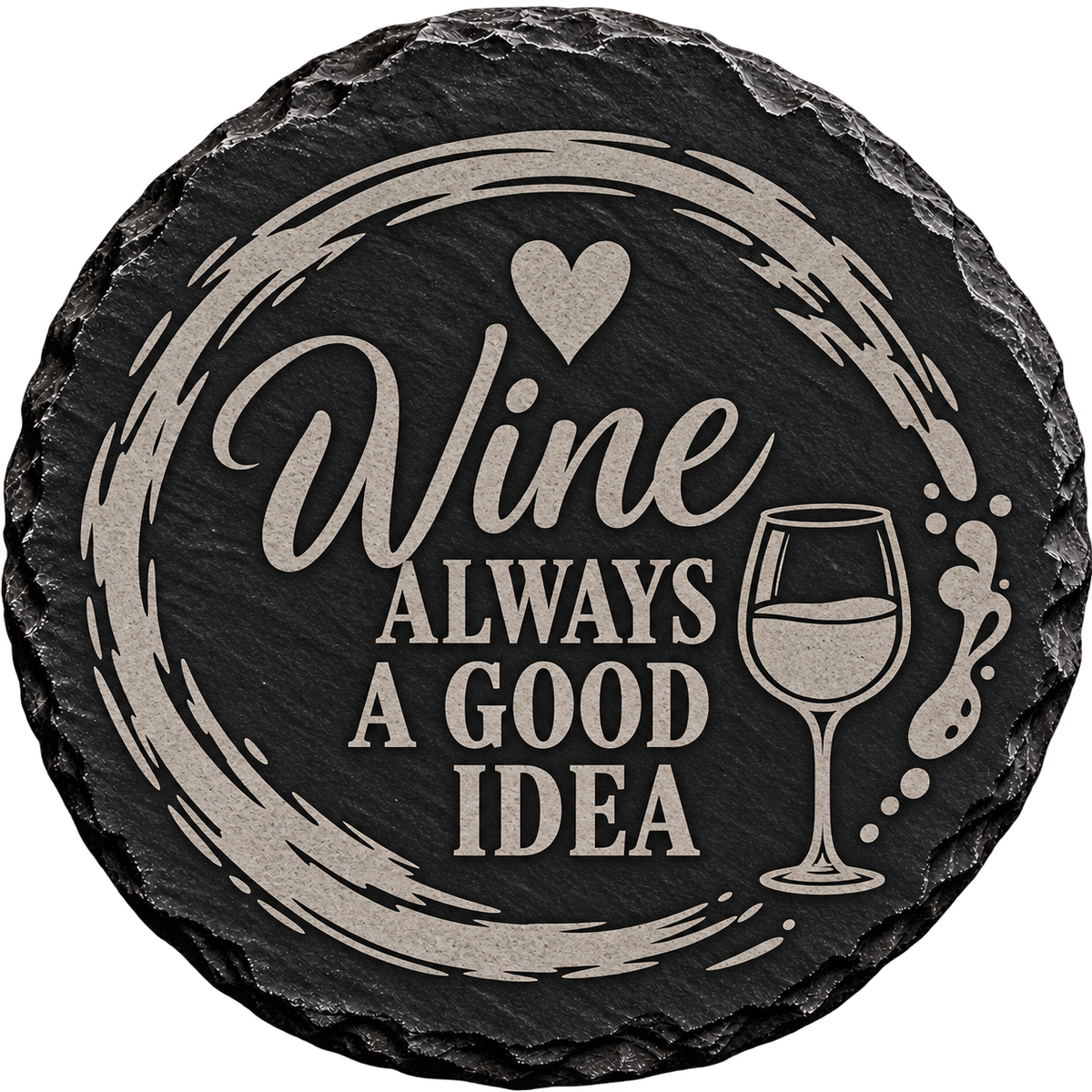 Wine Lover's Collection – Set of 2 Laser Engraved Slate Coasters