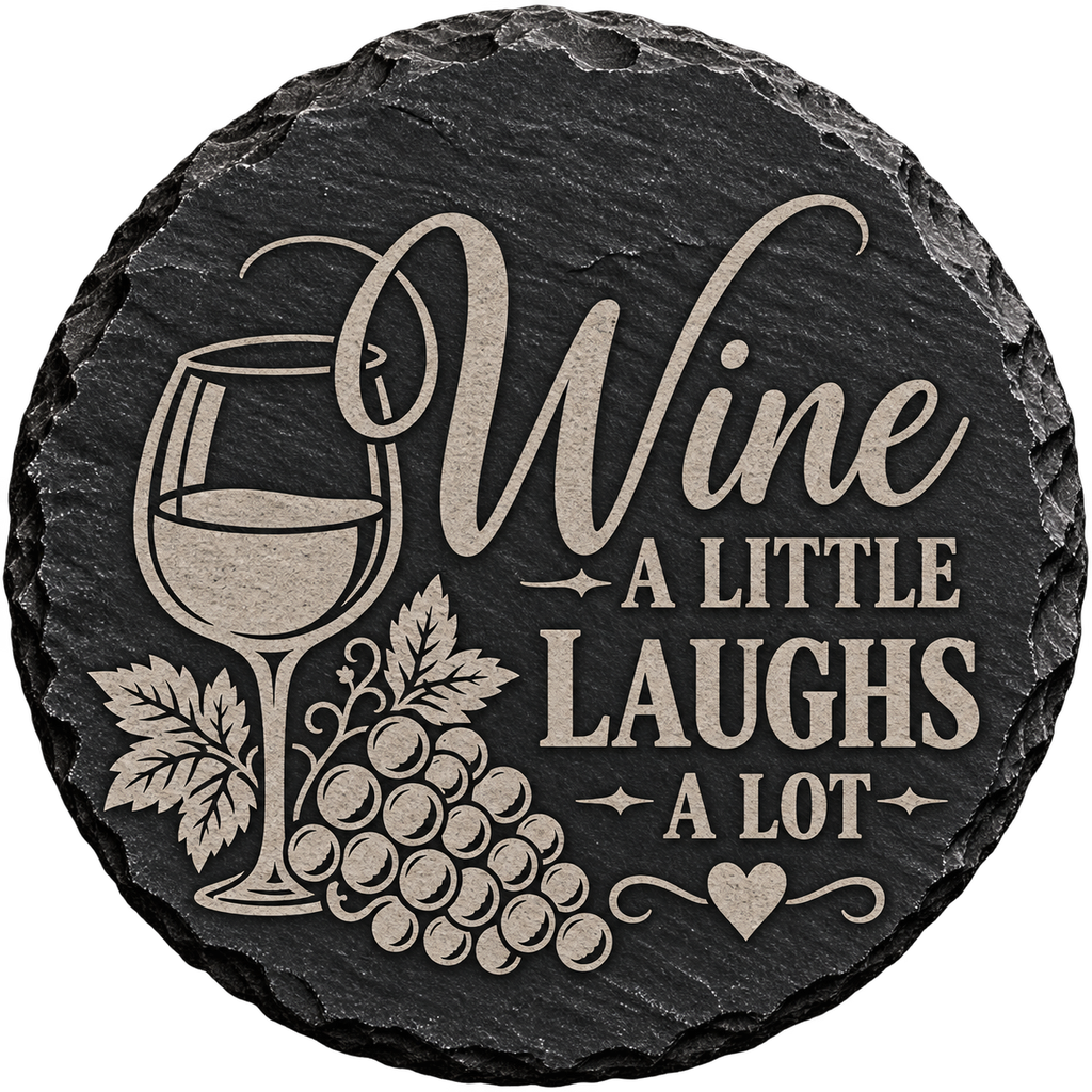 Wine Lover's Collection – Set of 2 Laser Engraved Slate Coasters